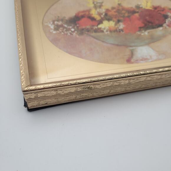 Vintage Gold Toned Frame Art Optional Oval Deep Insert 8x6in Wall Hanging Shelf - Picture 7 of 16